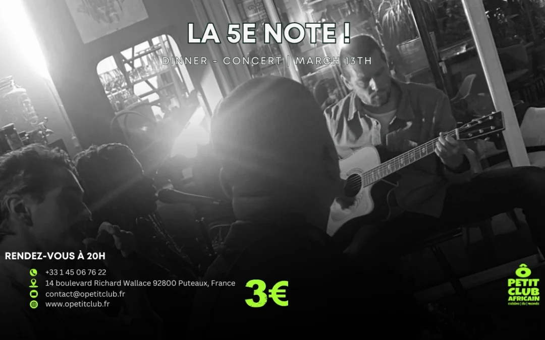 Musical Friday with La 5e Note – Dinner Concert